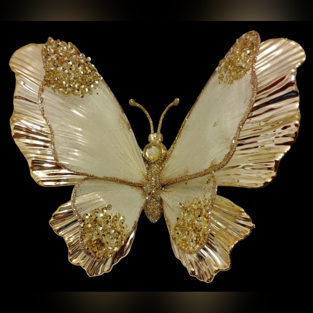 🆕 Elegant Gold Butterfly Hair Clip